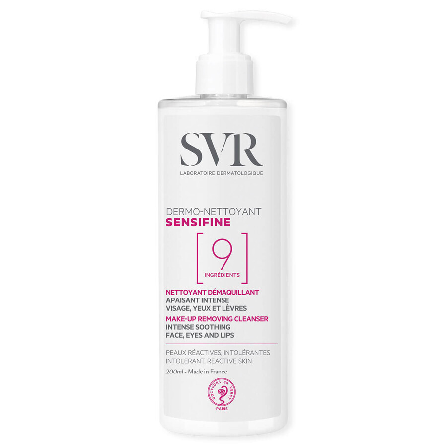 SVR Sensifine, Detergent de curățare și demachiant calmant, 400 ml