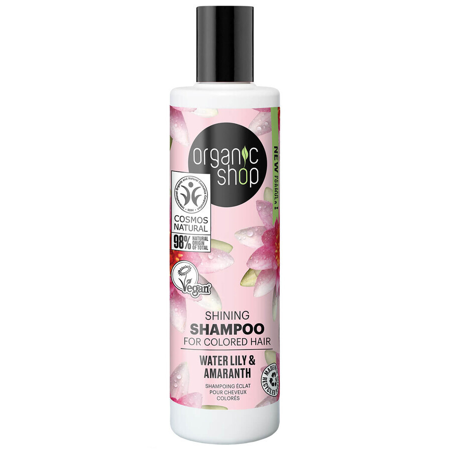 Organischer Glanz-Shampoo für coloriertes Haar Water Lily  amp; Amaranth, 280ml