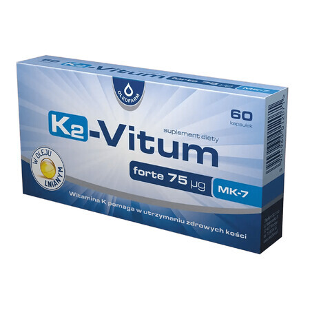 K2-Vitum Forte 75 µg, Vitamin K2 MK-7, 60 Kapseln