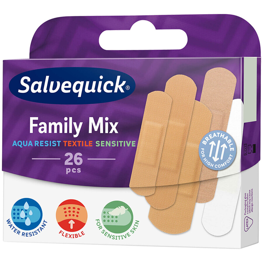 Salvequick Pflaster, Family Mix, 26 Stück