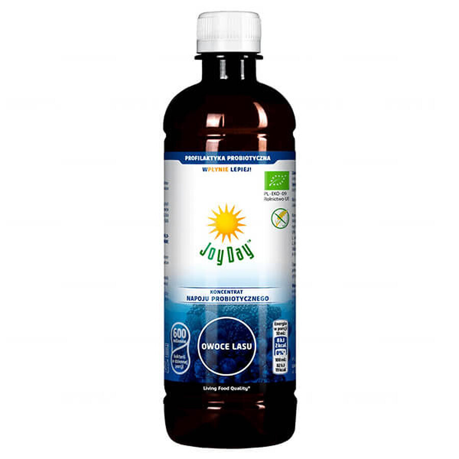 Joy Day Bebida Probiótica Concentrada, Frutas del Bosque, Bio, 500 ml