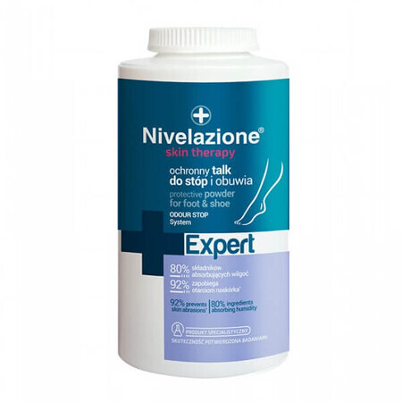 Nivelazione Skin Therapy, talc protector pentru picioare și încălțăminte, 110 g
