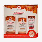 Set Jantar Medica, șampon pentru părul deteriorat, 330 ml + brumă, 200 ml + serum, 30 ml