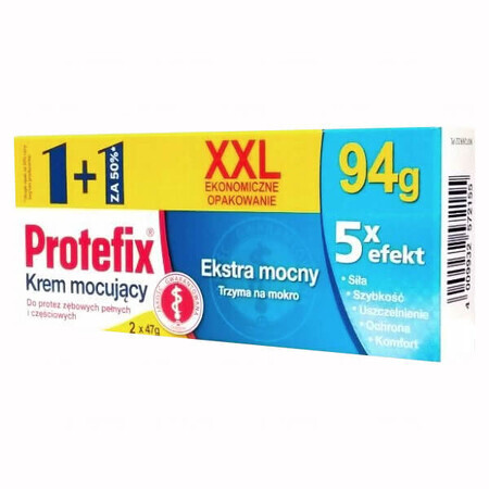 Protefix, Fixiercreme für Prothesen, extra stark, 2 x 47 g