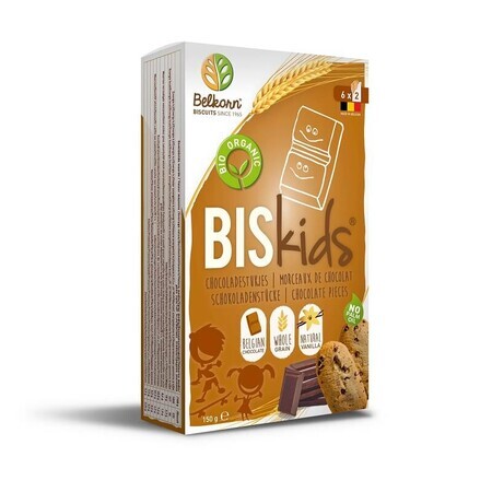 Biscuiti cu ciocolata Eco, BISkids, 150 g, Belkorn