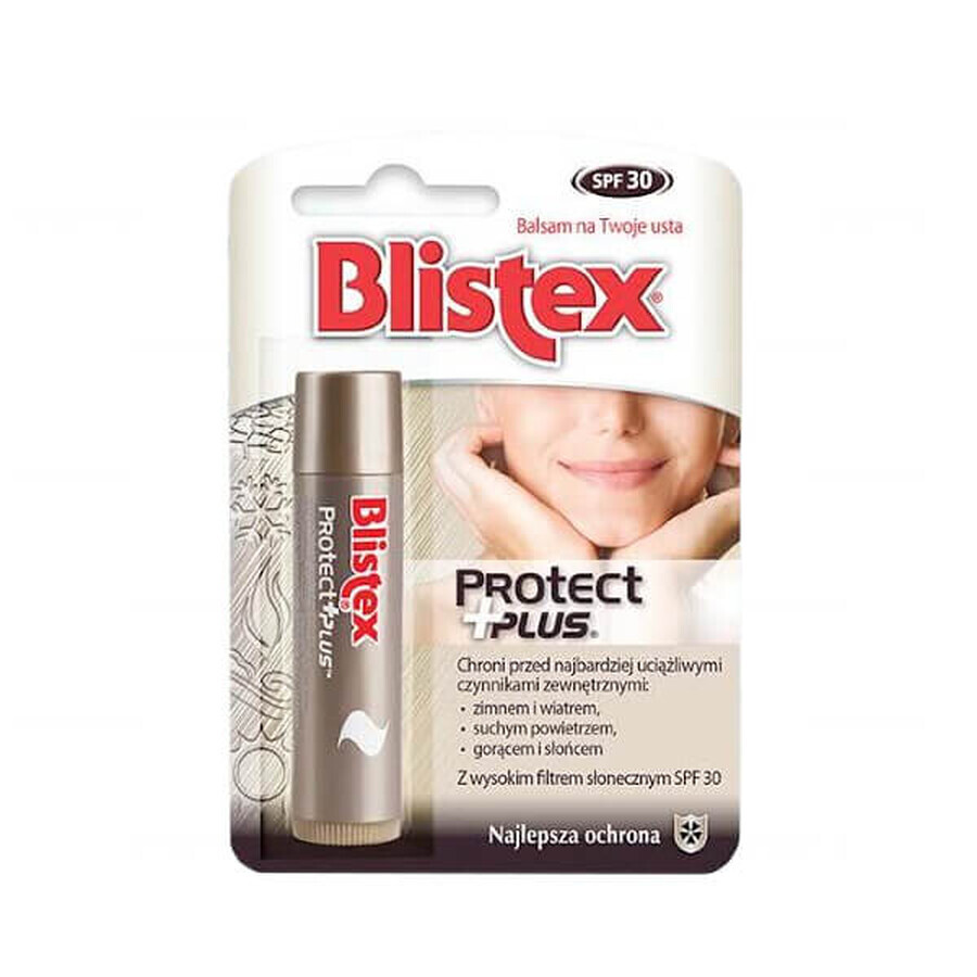 Blistex Protect Plus Lippenbalsam, 4,25g Schutz  amp; Pflege - Für geschmeidige Lippen  amp;intensive Feuchtigkeitspflege - Mit wertvollen Inhaltsstoffen - Dermatologisch getestet - Made in EU