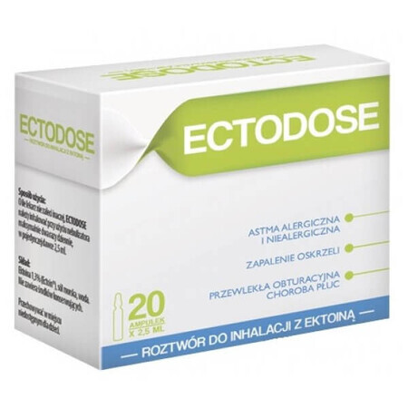 Ectodose, ectoine inhalation solution, 2.5 ml x 20 ampoules