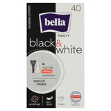 Bella Panty Slim Black&amp;White, Damenbinden, ultradünn, 40 Stück