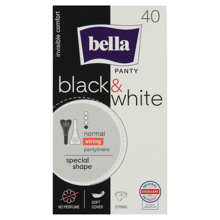 Bella Panty Slim Black&White, serviettes hygiéniques, ultra-minces, 40 pcs