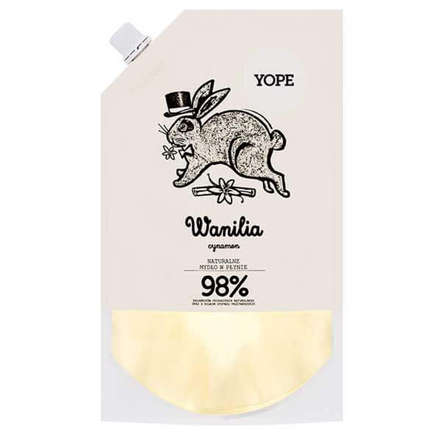 Yope Flüssigseife Nachfüllpackung Vanille und Zimt 500ml