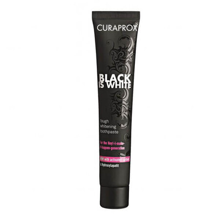 Curaprox Black is White, aufhellende Zahnpasta, Limetten-Minz-Geschmack, 90 ml
