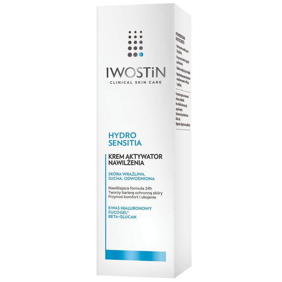 Iwostin Hydro Sensitia, hydraterende activatorcrème, vochtarme, droge en gevoelige huid, 50 ml