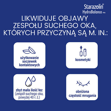 Starazolin HydroBalance Augentropfen, 2x5ml - Für eine hygienische und wirksame Augenpflege. Ideal für trockene und gereizte Augen.