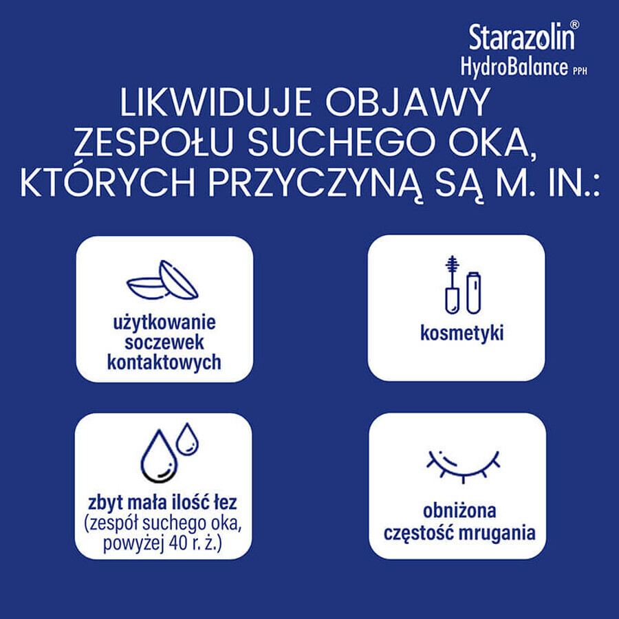 Starazolin HydroBalance Augentropfen, 2x5ml - Für eine hygienische und wirksame Augenpflege. Ideal für trockene und gereizte Augen.