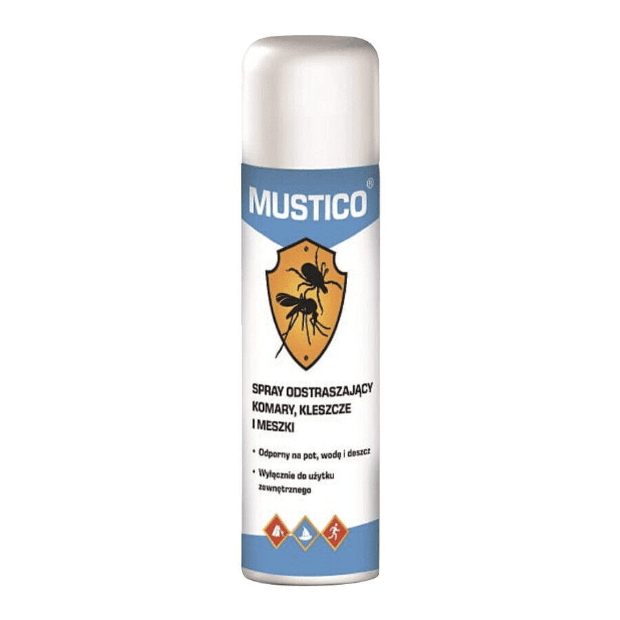 Mustico, spray repelent împotriva țânțarilor, căpușelor și țânțarilor, cu DEET, 100 ml