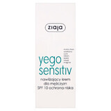 Ziaja Yego Sensitiv, feuchtigkeitsspendende Creme, SPF 10, 50 ml