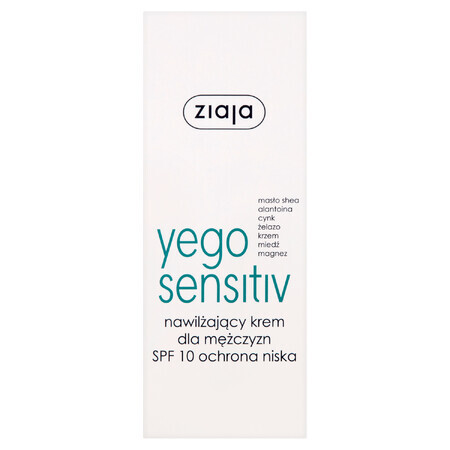 Ziaja Yego Sensitiv, feuchtigkeitsspendende Creme, SPF 10, 50 ml