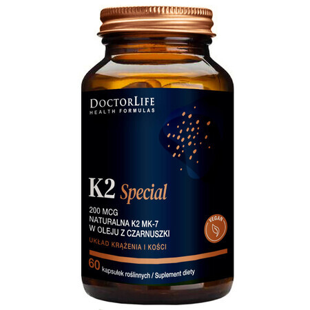 Doctor Life K2 Special, vitamina K 170 µg în ulei de chimen negru, 60 capsule