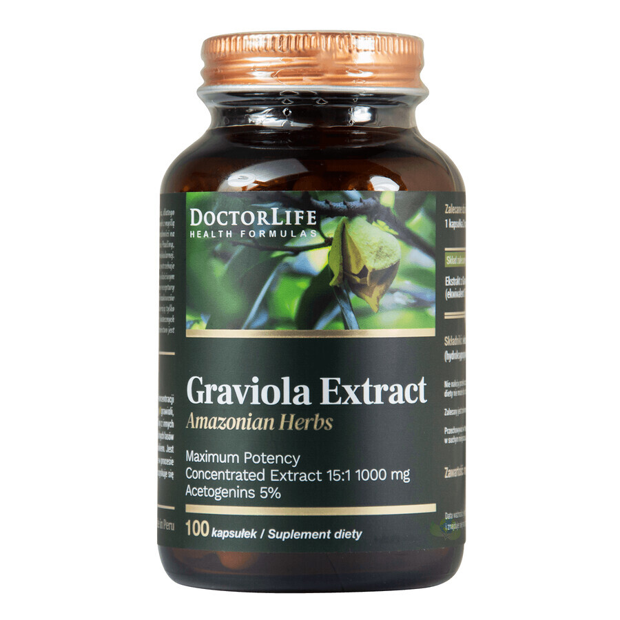 Doctor Life Graviola-Extrakt, 100 Kapseln