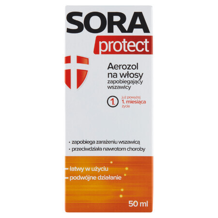 Sora Protect, Haarspray zur Vorbeugung von Läusen, 50 ml