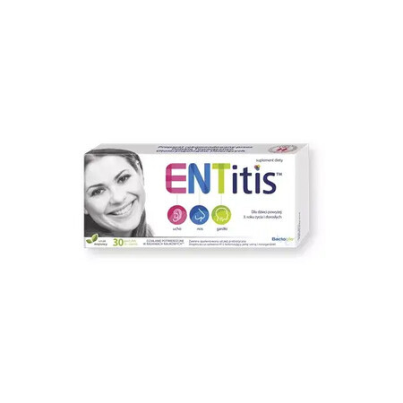 ENTitis, für Kinder ab 3 Jahren und Erwachsene, Minzgeschmack, 30 Lutschtabletten