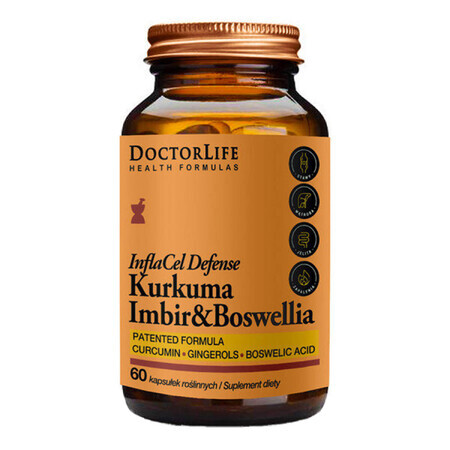 Doctor Life InflaCell Defense Curcuma Gingembre & Boswellia, 60 gélules végétales