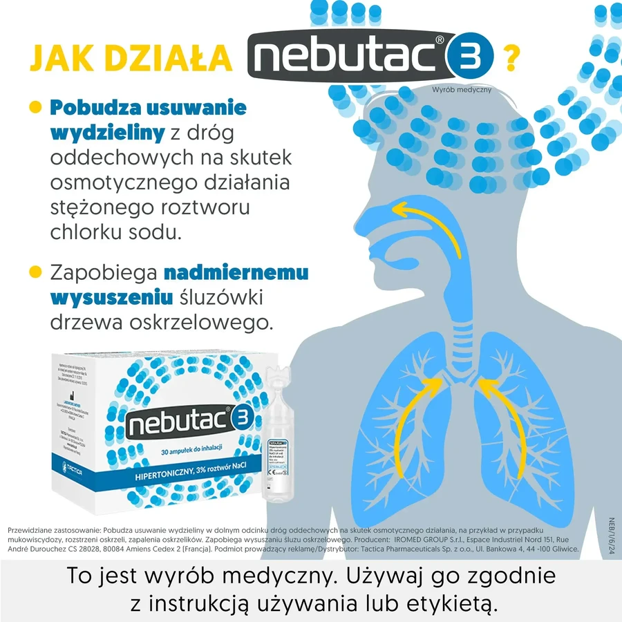 Nebutac 3, soluzione per inalazione ipertonica 3% NaCl, 4 ml x 30 fiale