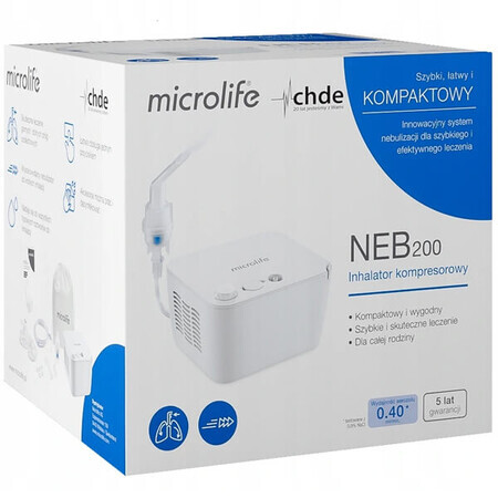 Microlife NEB 200, inhalator cu compresor, compact
