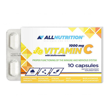 Vitamin C Komplex - Hochdosierte Kapseln mit Bioflavonoiden für deine tägliche Nahrungsergänzung - 10 Stück