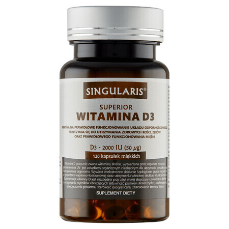 Singularis Superior, Vitamin D3 2000 IU, 120 capsules