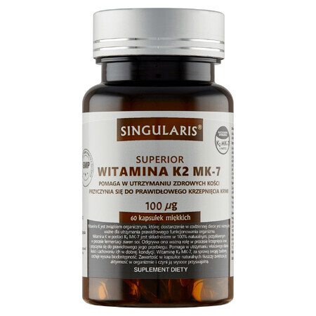 Singularis Superior, Vitamina K2 MK7, 60 capsule