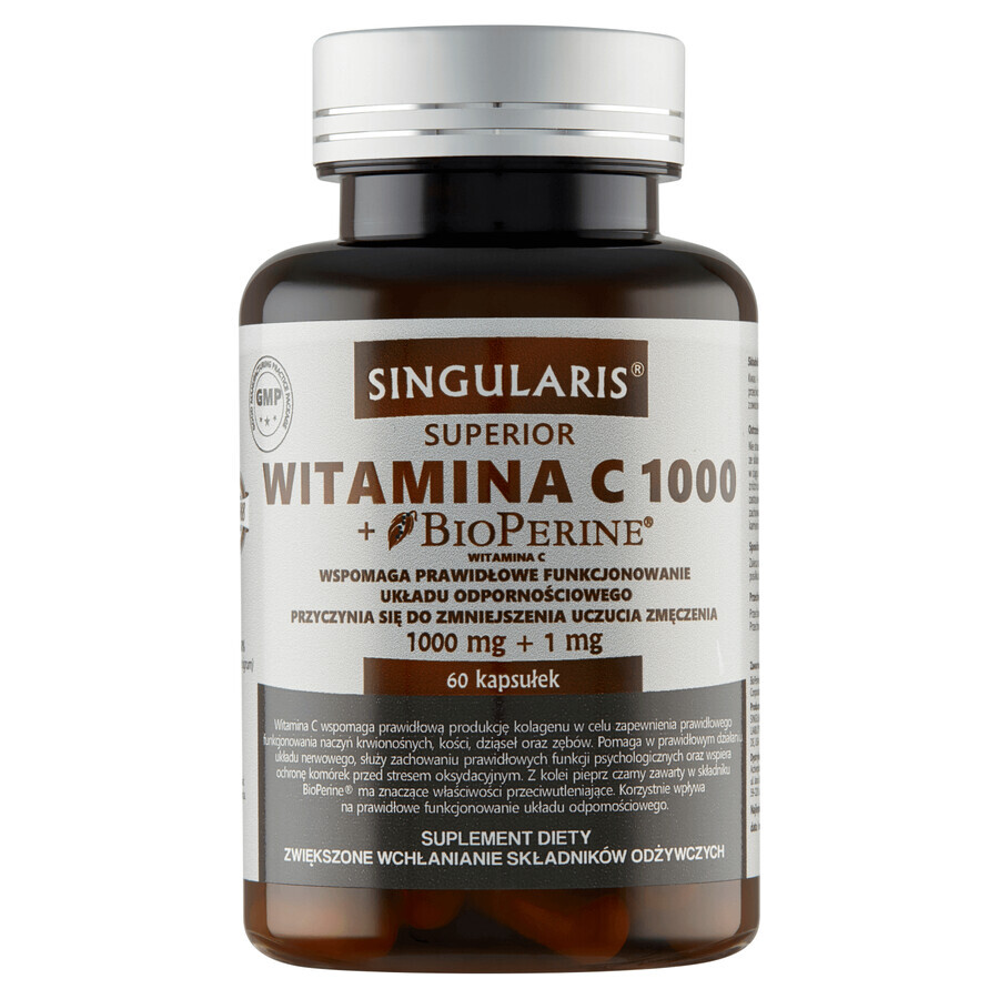 Singularis Superior Vitamin C 1000 + Bioperine, 60 capsules