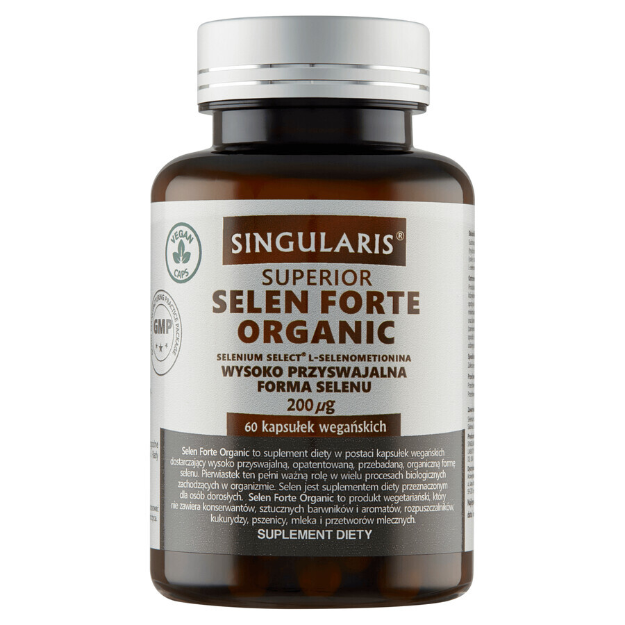 Singularis Superior, Selenium Forte Organic, 60 capsule