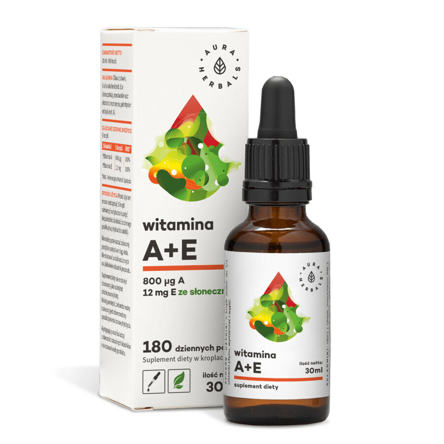 Aura Herbals Vitamin A + E drops, 30 ml