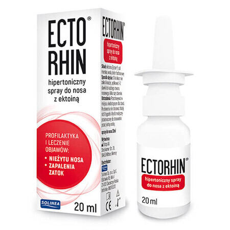 Ectorhin, hypertonic nasal spray with ectoine, 20 ml