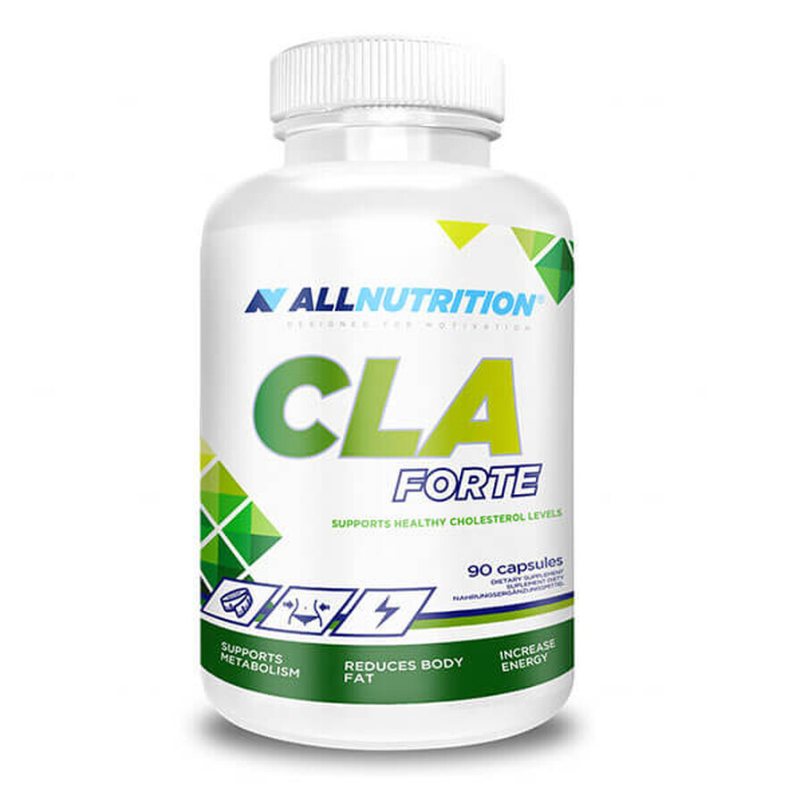 Allnutrition CLA forte, 90 Kapseln - Nahrungsergänzung mit konzentriertem CLA für Gewichtsmanagement und Muskeldefinition