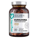 MyVita Silver, Curcumin, standardisierter Extrakt + Piperin, 120 Kapseln