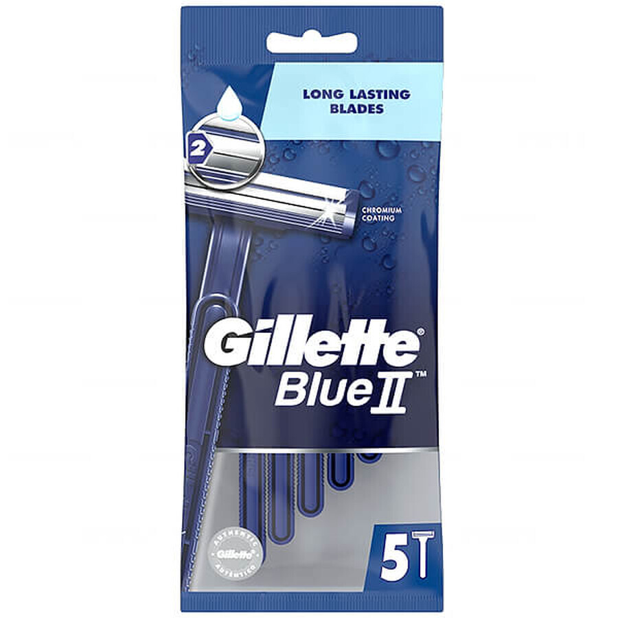 Gillette Blue II Plus Einwegrasierer, 5 Stück