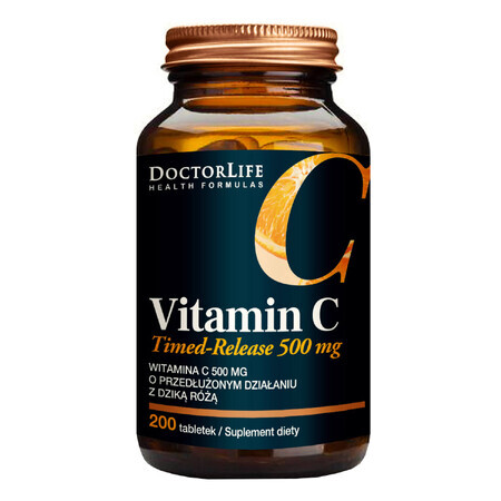 Hautpflege Vitalität: Vitamin C mit Wildrose Tabletten, 500mg, 200 Stk.
