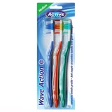 Active Oral Care Wave Action Szczoteczki do zębów Medium, 3 sztuki