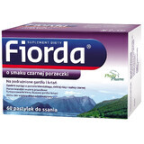 Fiorda, blackcurrant flavor, 60 tablets