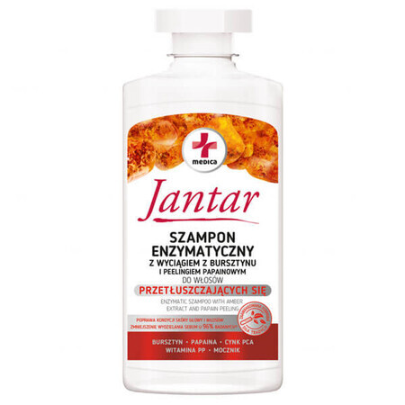 Jantar Medica, Enzymatic shampoo with amber extract for oily hair, 330 ml