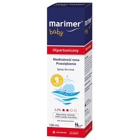Marimer Baby, hypertonisches Meerwasser, Nasenspray, ab Geburt, 100 ml