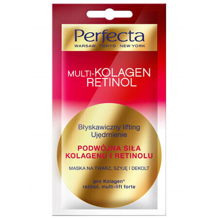 Perfecta Multi-Kolagen Retinol, Mask for face, neck and décolleté, instant lifting, firmness, 8 ml