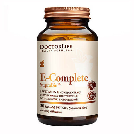 Neuheit: Hochwertige Vitamin E Kapseln für ein gesundes und aktives Leben - 30 Kapseln. Genießen Sie die Vorteile der neuen Generation von Arzt Leben E-Komplett SupraBio 8.