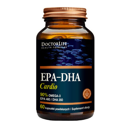 EPA-DHA Herz-Kreislauf Ergänzung, 90% Omega-3, 60 Kapseln