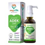 MyVita, ADEK Forte vitamins 800µg + 2000 IU + 12 mg + 100 µg, drops, 30 ml