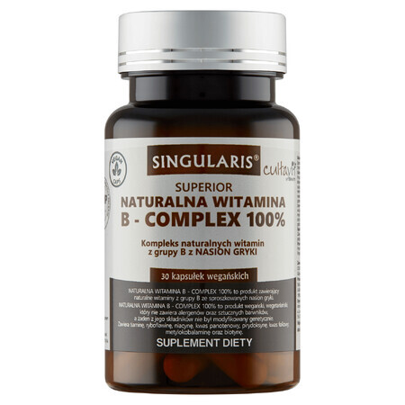 Singularis Superior Natural Vitamin B-Komplex 100% 30 Kapseln - Langzeitwirkung!