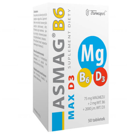 Asmag B6 Max D3, 50 tabletten