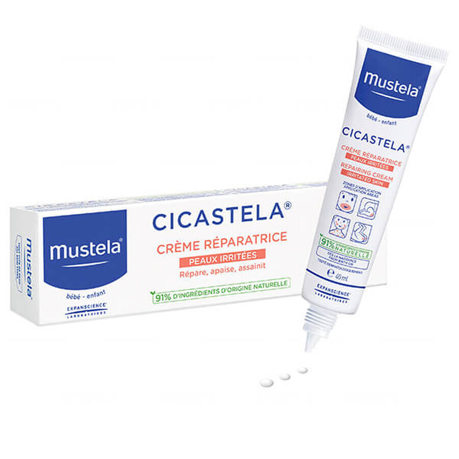 Mustela Cicastela, regenerating cream from the first day of life, 40 ml